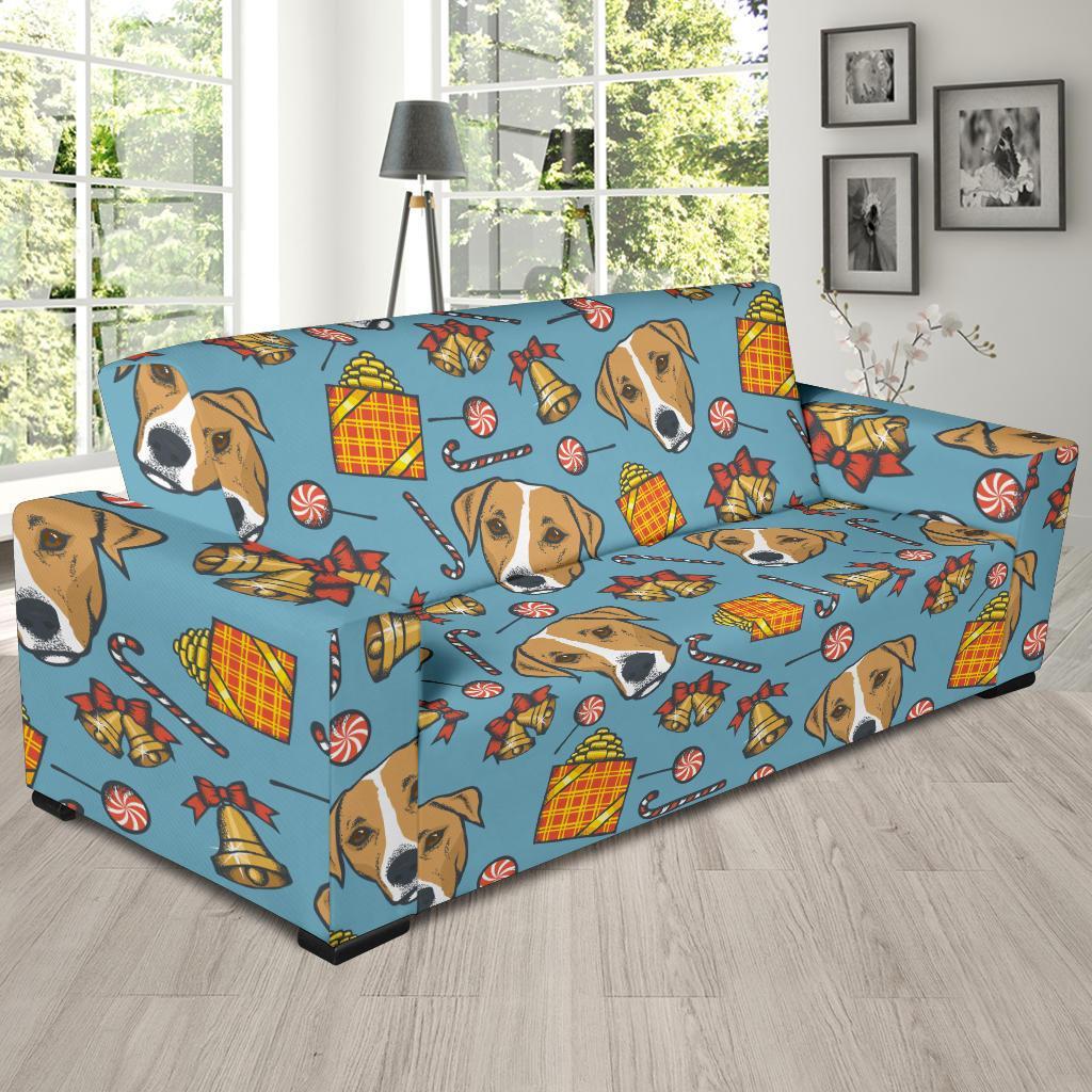 Dog Jack Russell Pattern Print Sofa Covers-grizzshop