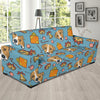 Dog Jack Russell Pattern Print Sofa Covers-grizzshop