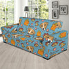 Dog Jack Russell Pattern Print Sofa Covers-grizzshop