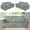 Dog Jack Russell Pattern Print Sofa Covers-grizzshop