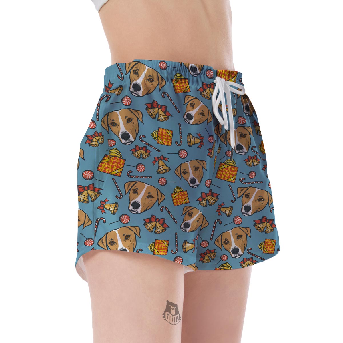 Dog Jack Russell Pattern Print Women's Shorts-grizzshop