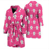 Dog Maltese Puppy Pattern Print Men Long Robe-grizzshop