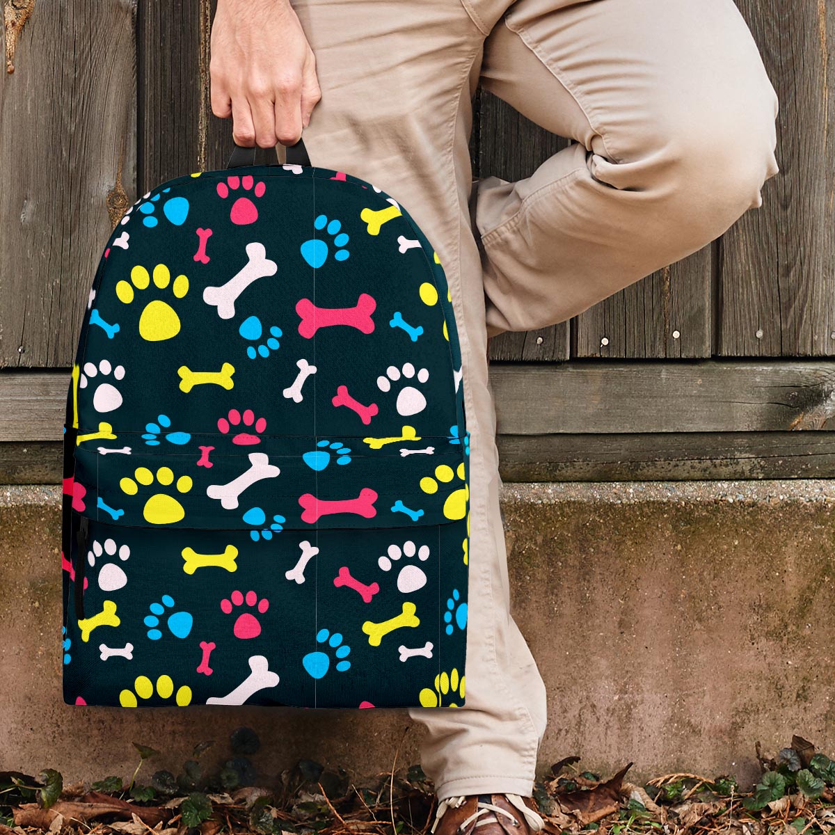 Dog Paw Print Backpack-grizzshop