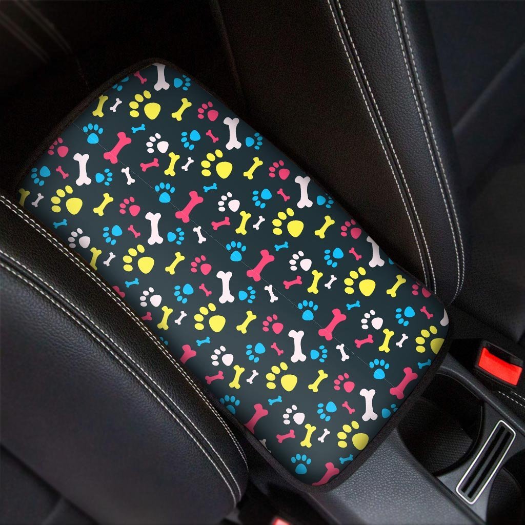 Dog Paw Print Car Console Cover-grizzshop