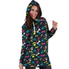 Dog Paw Print Hoodie Dress-grizzshop