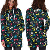 Dog Paw Print Hoodie Dress-grizzshop