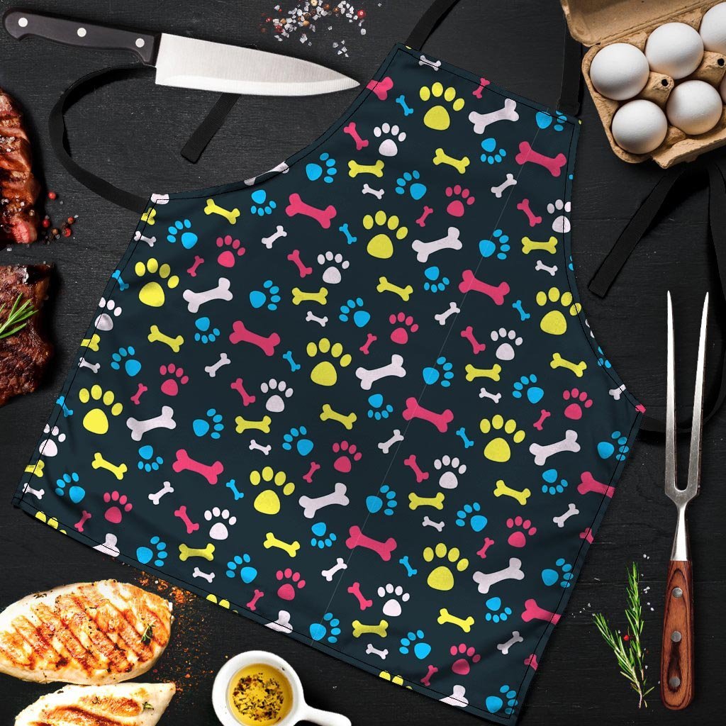 Dog Paw Print Men's Apron-grizzshop