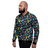 Dog Paw Print Men's Bomber Jacket-grizzshop