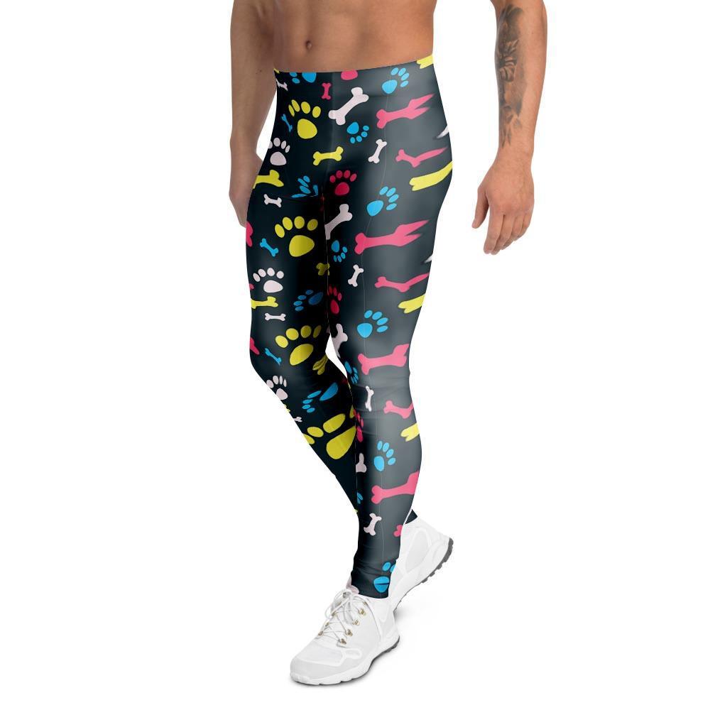 Dog Paw Print Men's Leggings-grizzshop