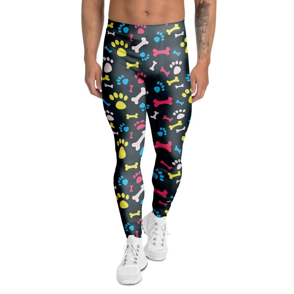 Dog Paw Print Men's Leggings-grizzshop