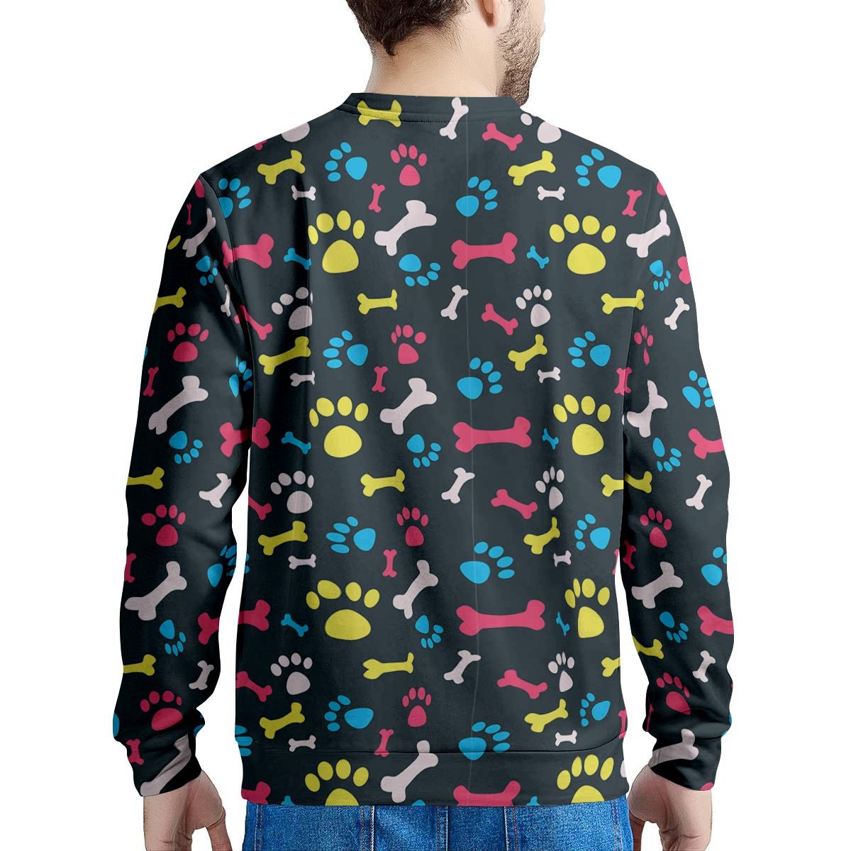 Dog Paw Print Men's Sweatshirt-grizzshop