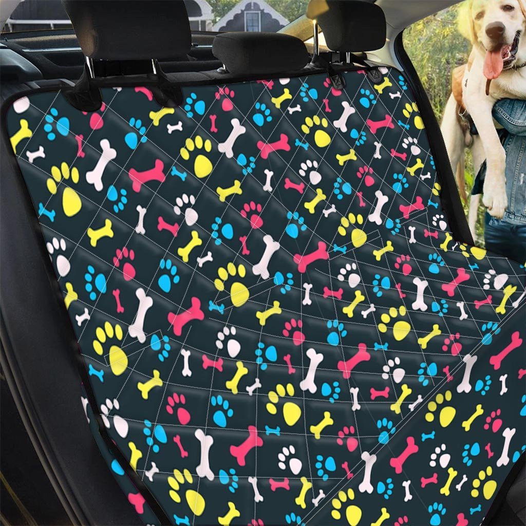 Dog paw print top seat covers