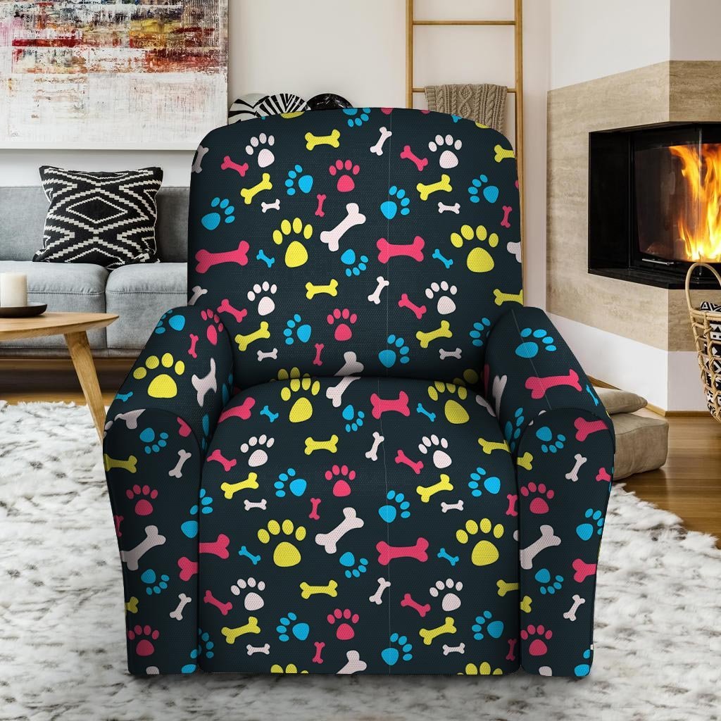 Dog Paw Print Recliner Cover-grizzshop