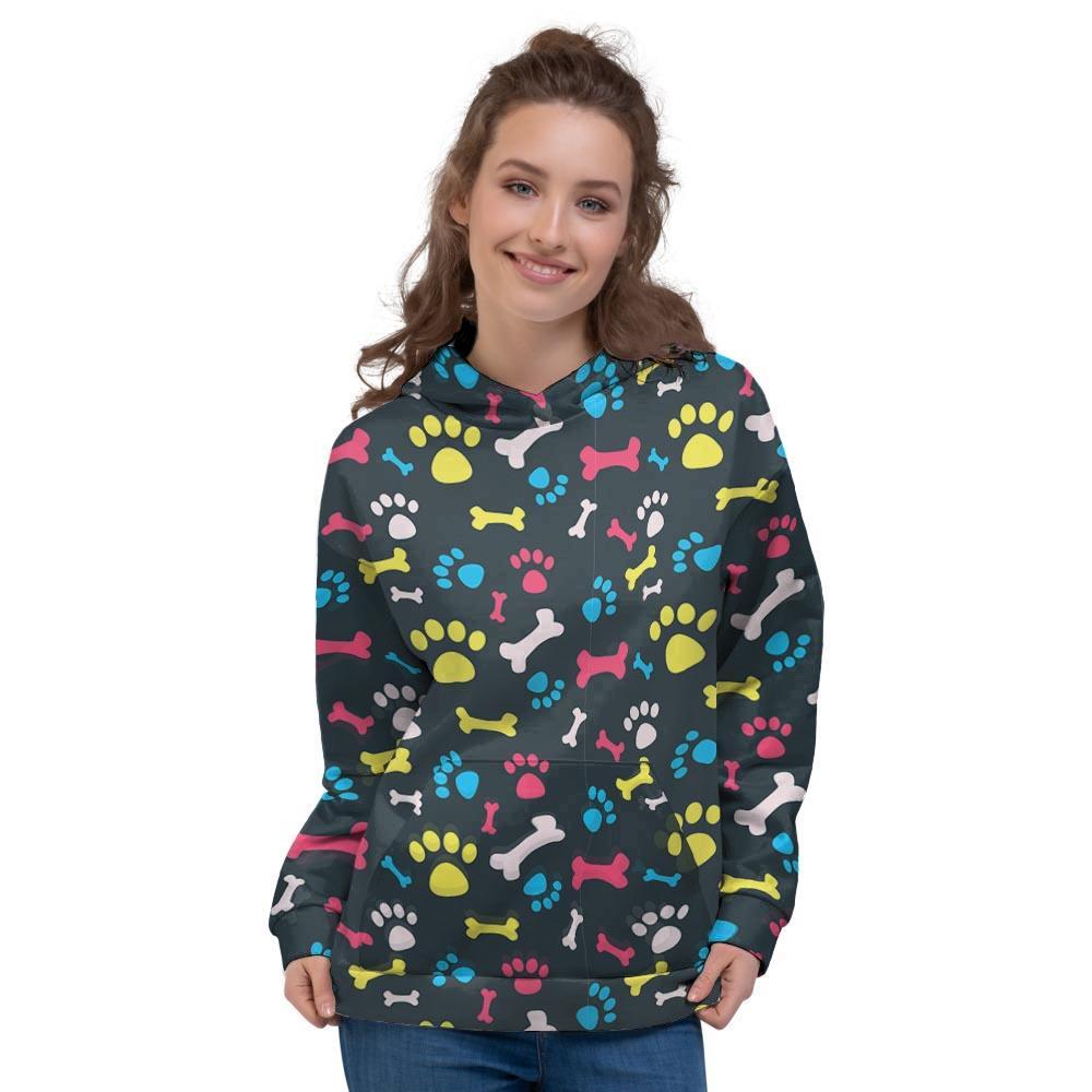 Dog Paw Print Women's Hoodie-grizzshop