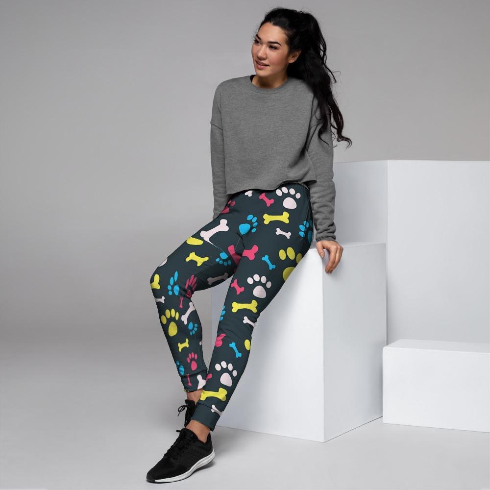 Dog Paw Print Women's Joggers-grizzshop