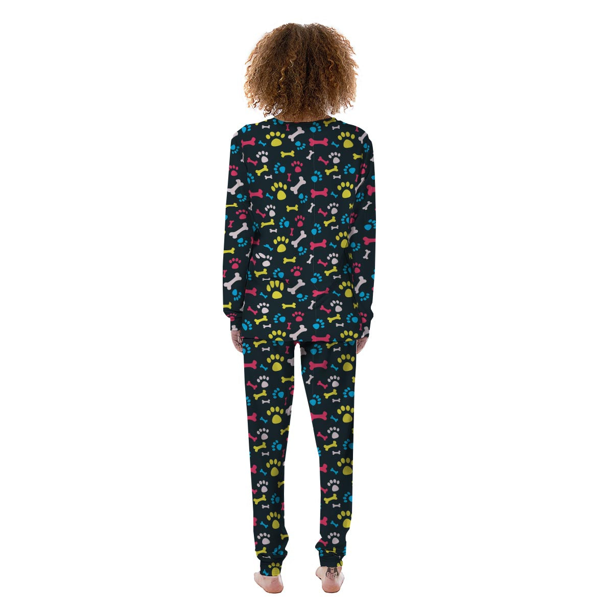 Dog Paw Print Women's Pajamas-grizzshop