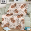 Dog Pomeranian Pattern Print Blanket-grizzshop