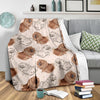 Dog Pomeranian Pattern Print Blanket-grizzshop