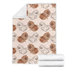 Dog Pomeranian Pattern Print Blanket-grizzshop