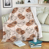 Dog Pomeranian Pattern Print Blanket-grizzshop