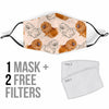 Dog Pomeranian Pattern Print Face Mask-grizzshop