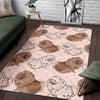 Dog Pomeranian Pattern Print Floor Mat-grizzshop