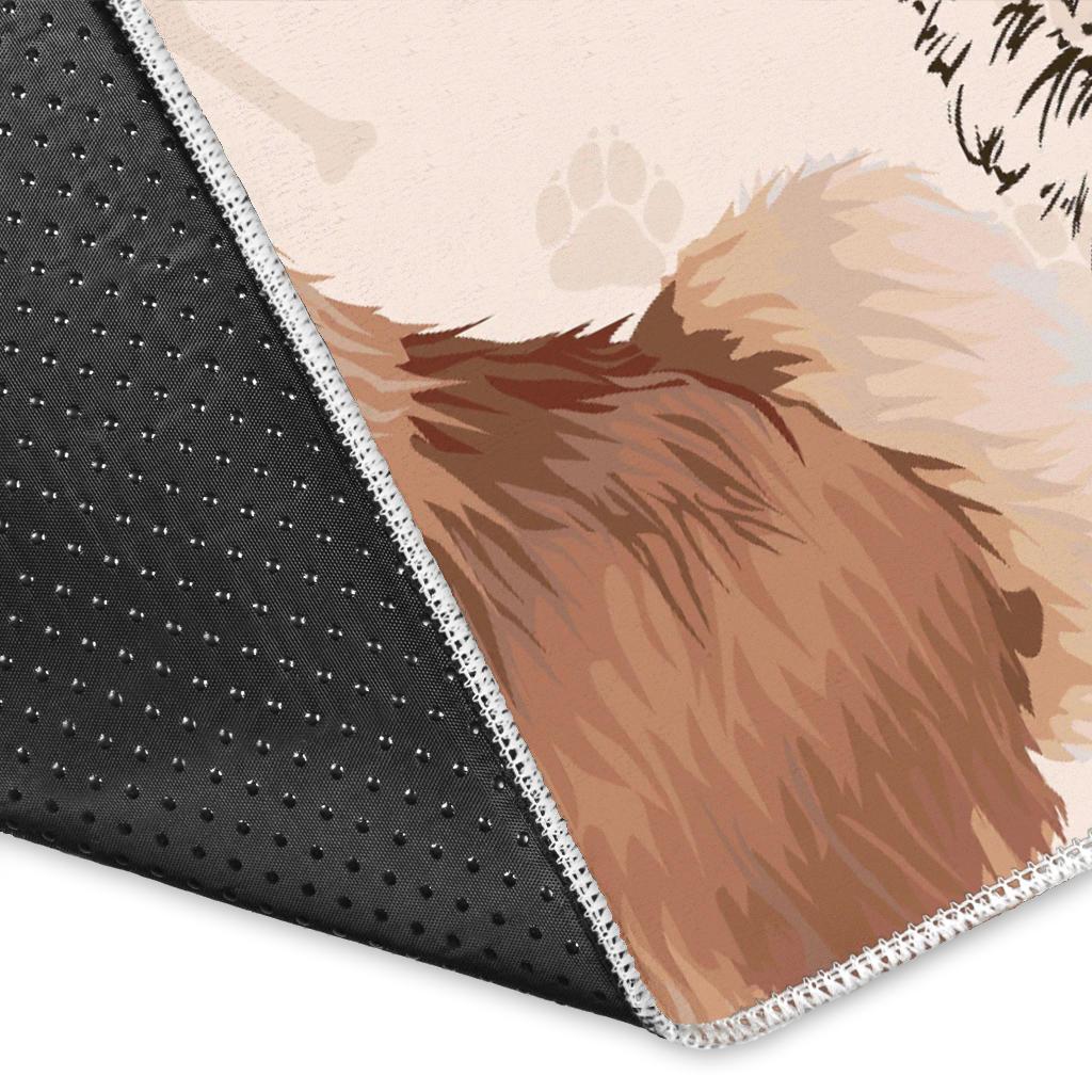 Dog Pomeranian Pattern Print Floor Mat-grizzshop