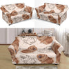 Dog Pomeranian Pattern Print Loveseat Cover-grizzshop