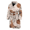 Dog Pomeranian Pattern Print Men Long Robe-grizzshop