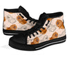 Dog Pomeranian Pattern Print Men Women's High Top Shoes-grizzshop