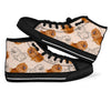 Dog Pomeranian Pattern Print Men Women's High Top Shoes-grizzshop