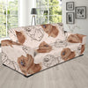 Dog Pomeranian Pattern Print Sofa Covers-grizzshop