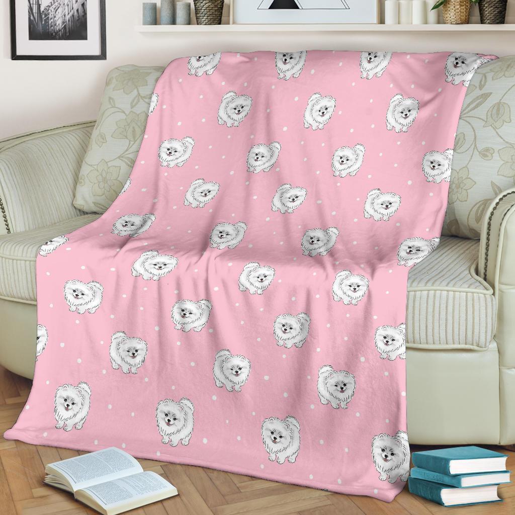 Dog Pomeranian Print Pattern Blanket-grizzshop