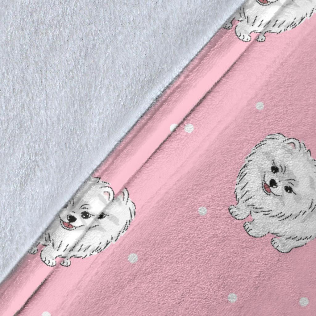 Dog Pomeranian Print Pattern Blanket-grizzshop