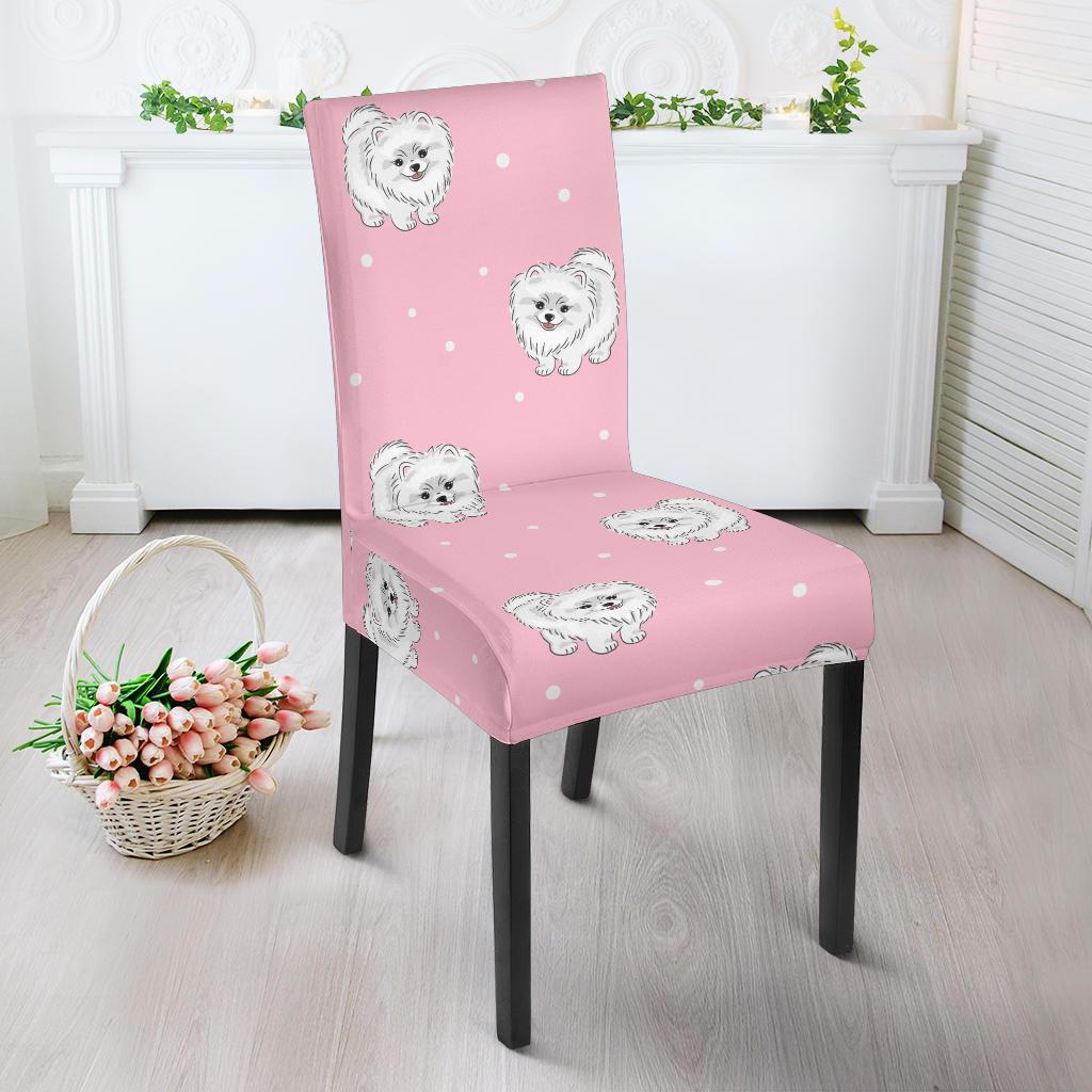 Dog Pomeranian Print Pattern Chair Cover-grizzshop