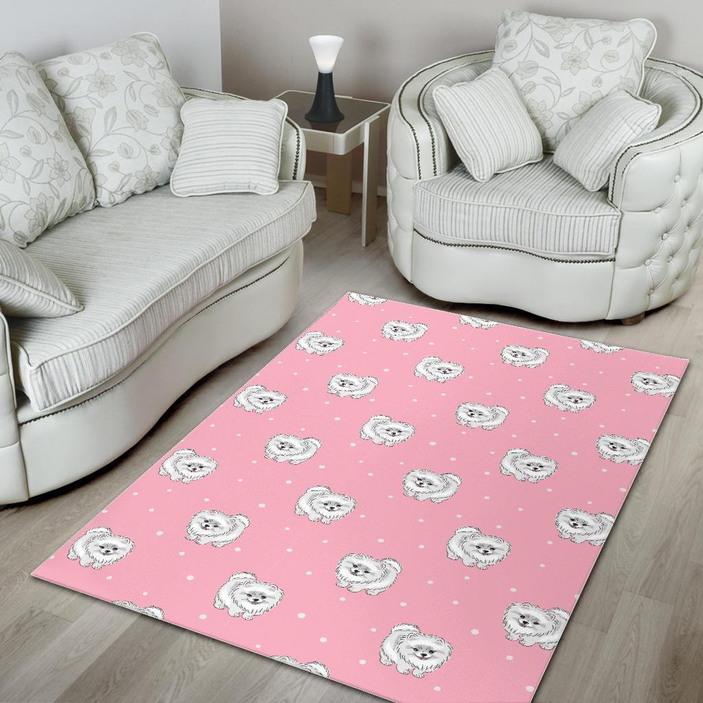 Dog Pomeranian Print Pattern Floor Mat-grizzshop