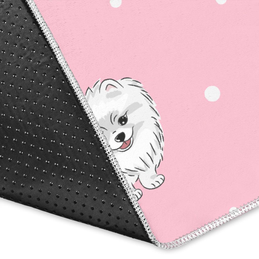 Dog Pomeranian Print Pattern Floor Mat-grizzshop