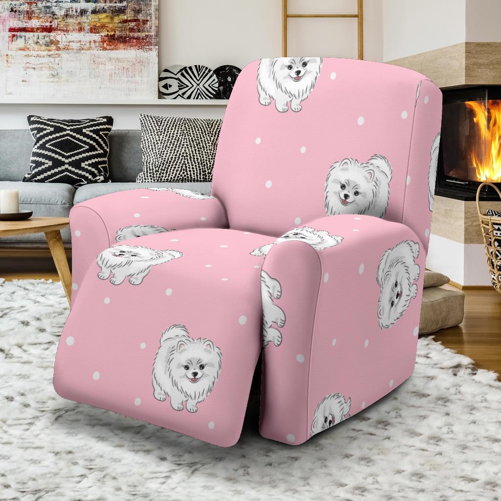 Dog Pomeranian Print Pattern Recliner Cover-grizzshop