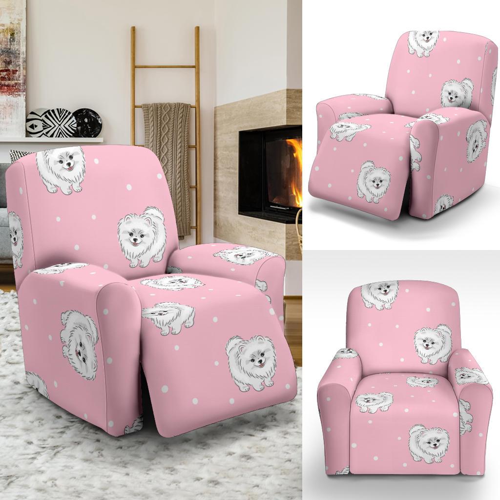 Dog Pomeranian Print Pattern Recliner Cover-grizzshop