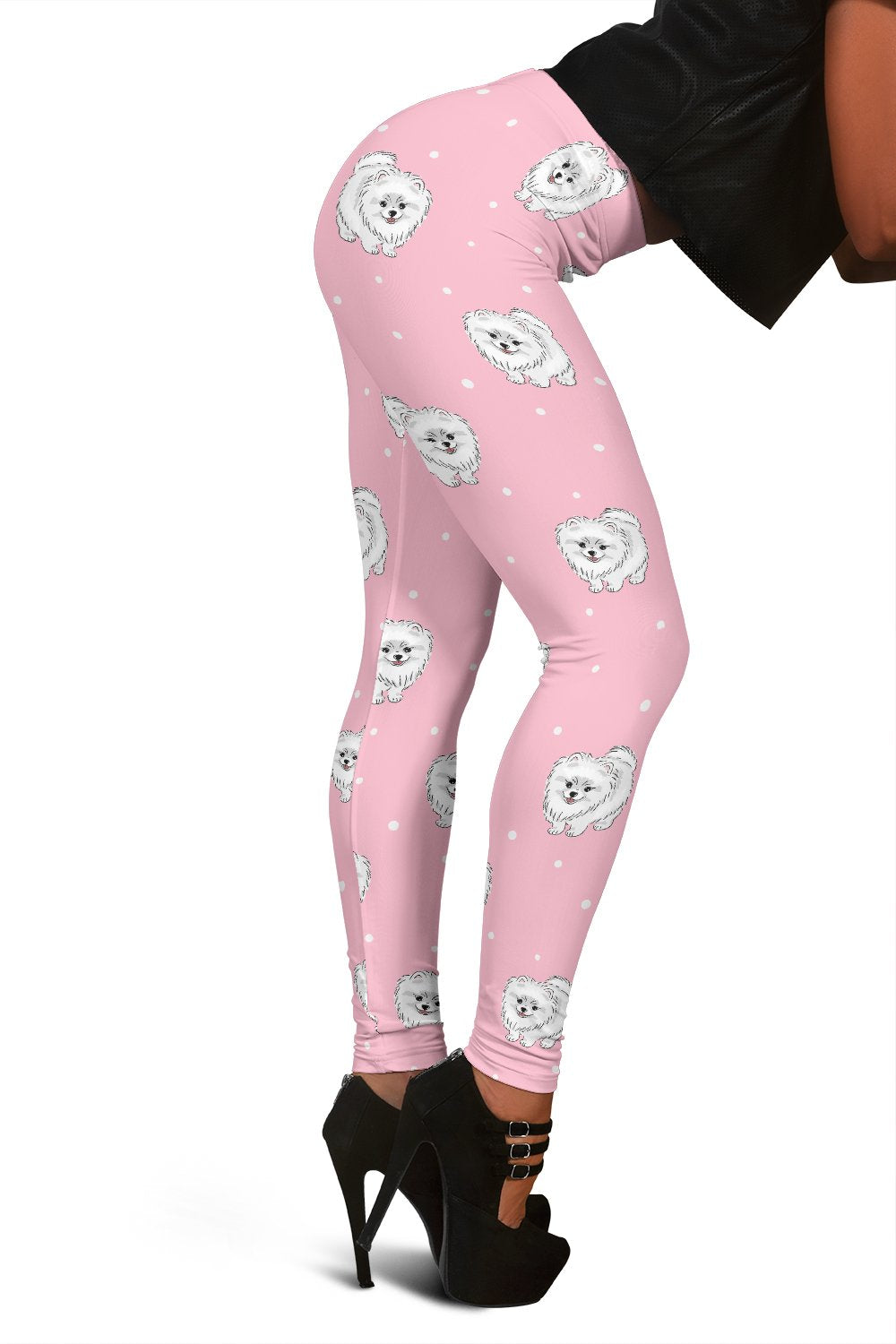 Dog Pomeranian Print Pattern Women Leggings-grizzshop