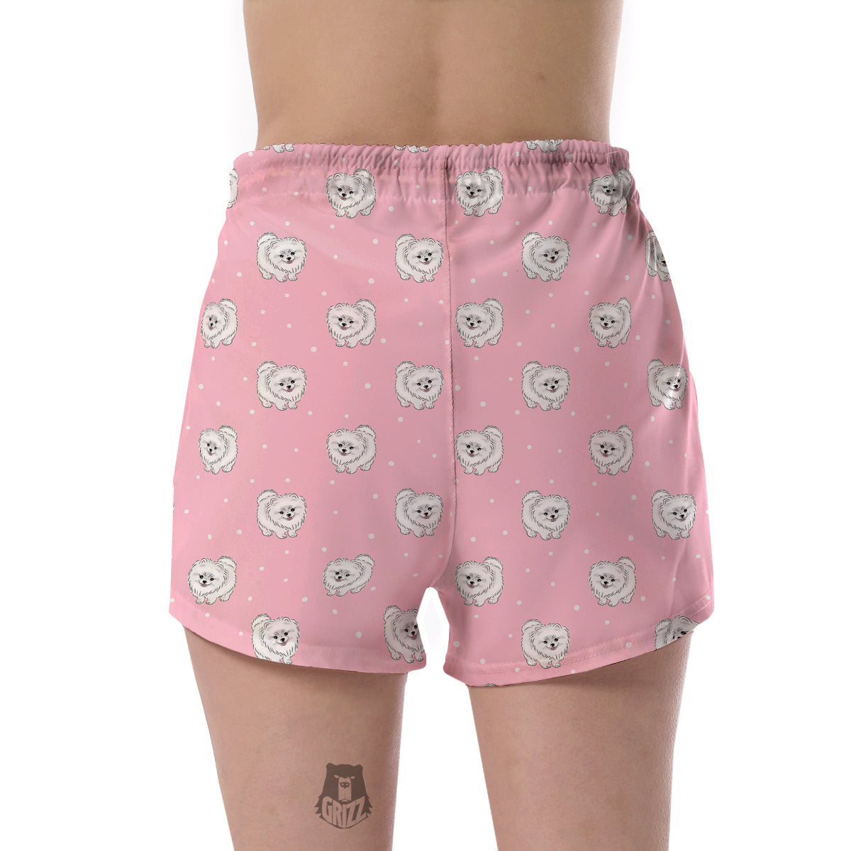Dog Pomeranian Print Pattern Women's Shorts-grizzshop