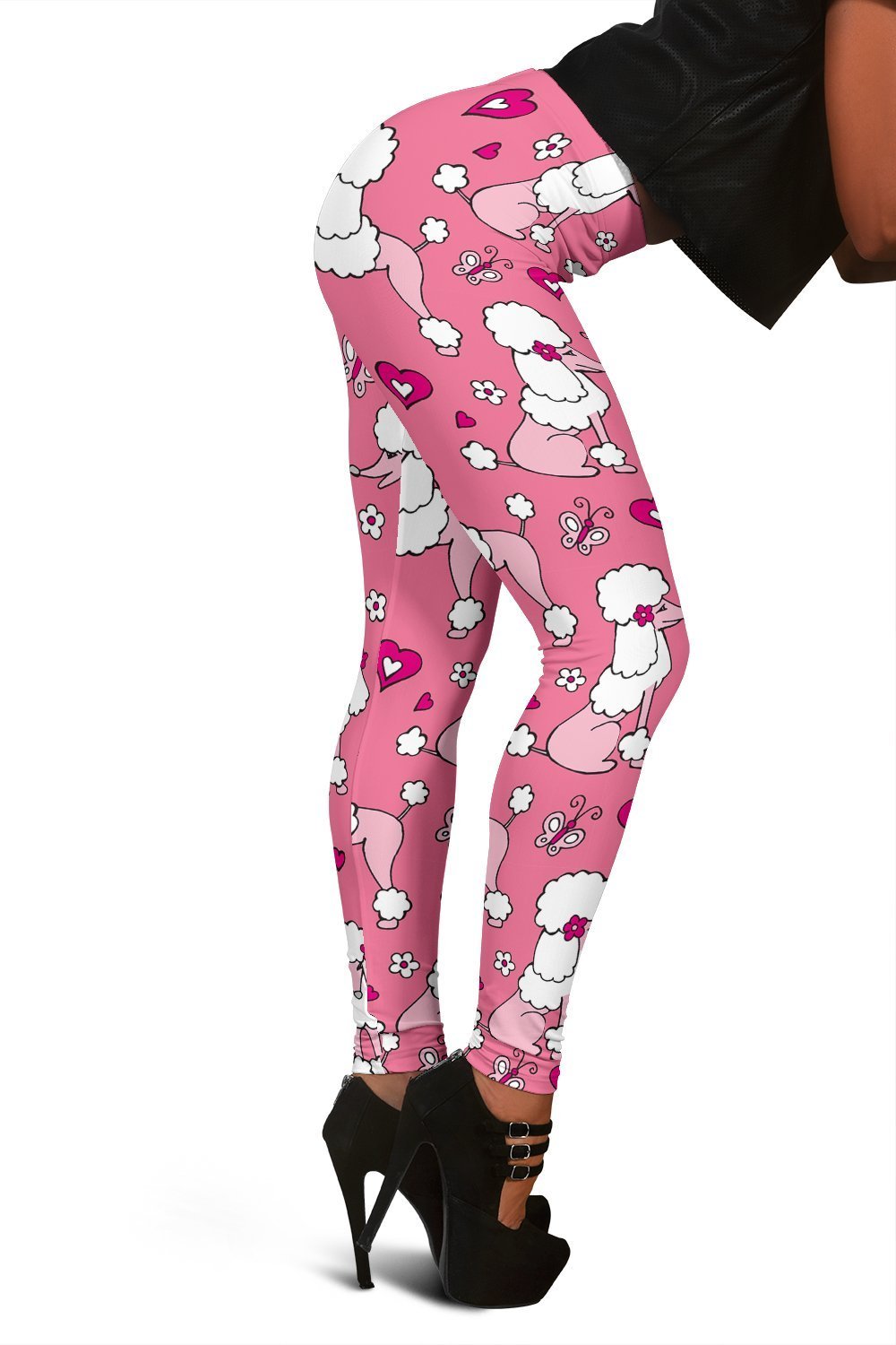 Dog Poodle Dog Poodle Pattern Print Women Leggings-grizzshop