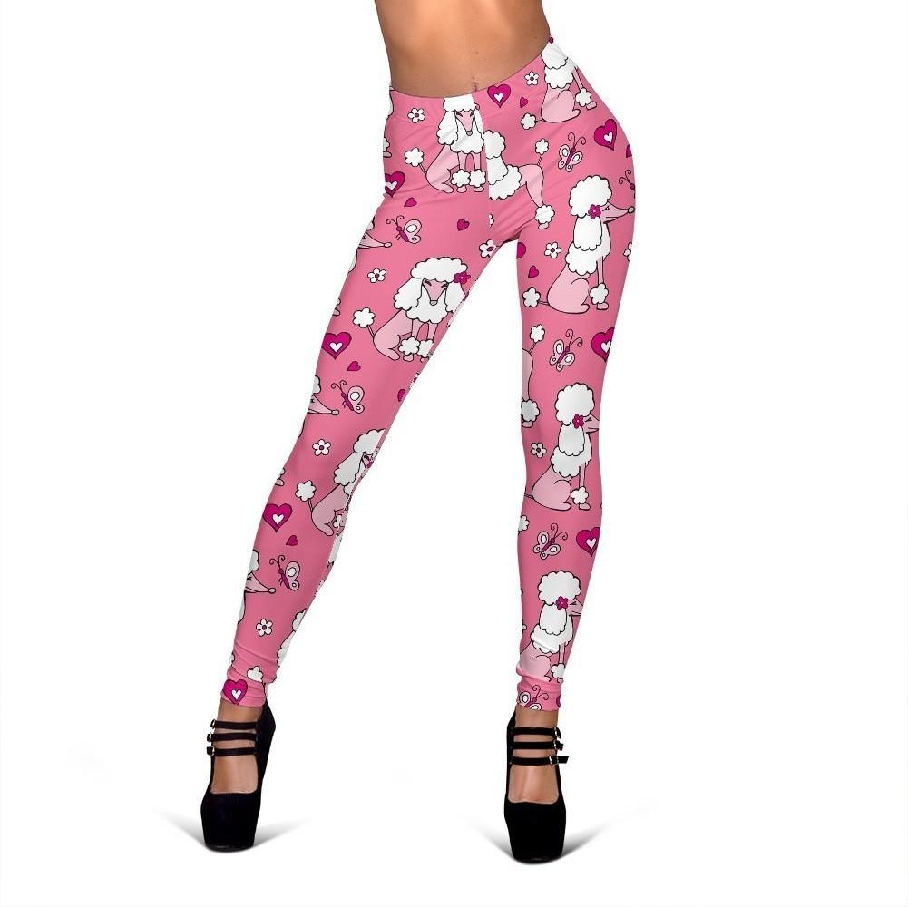 Dog Poodle Dog Poodle Pattern Print Women Leggings-grizzshop