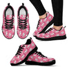 Dog Poodle Pattern Print Black Sneaker Shoes For Men Women-grizzshop