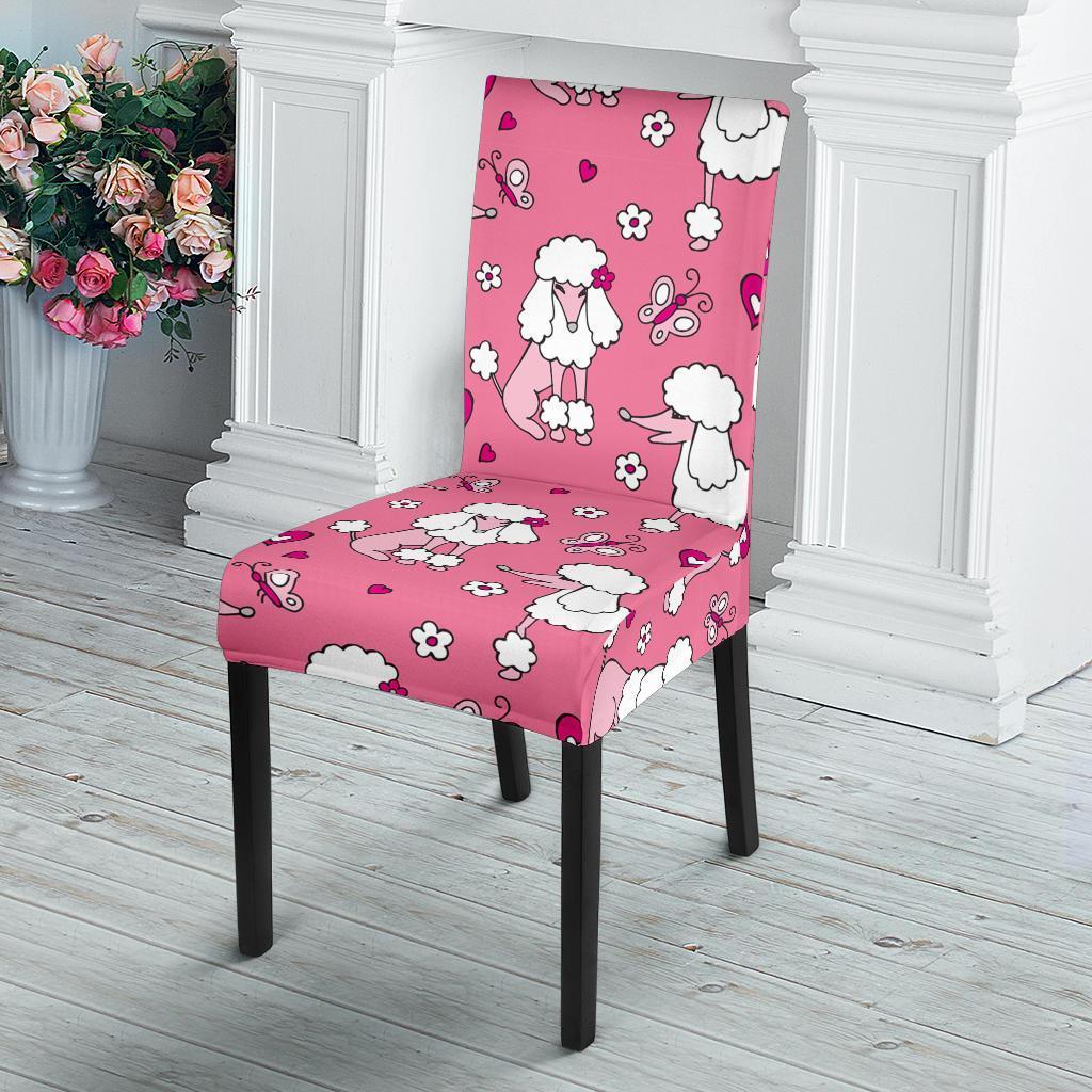 Dog Poodle Pattern Print Chair Cover-grizzshop