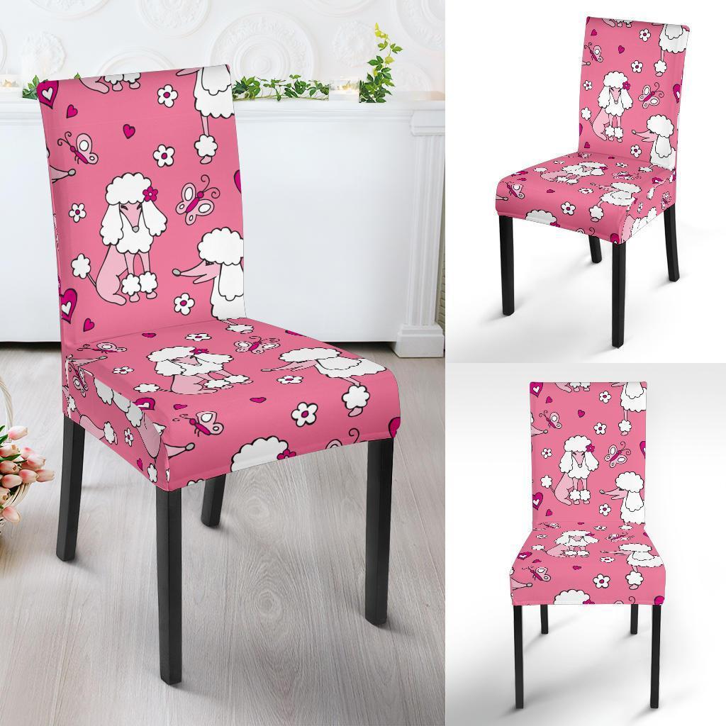 Dog Poodle Pattern Print Chair Cover-grizzshop