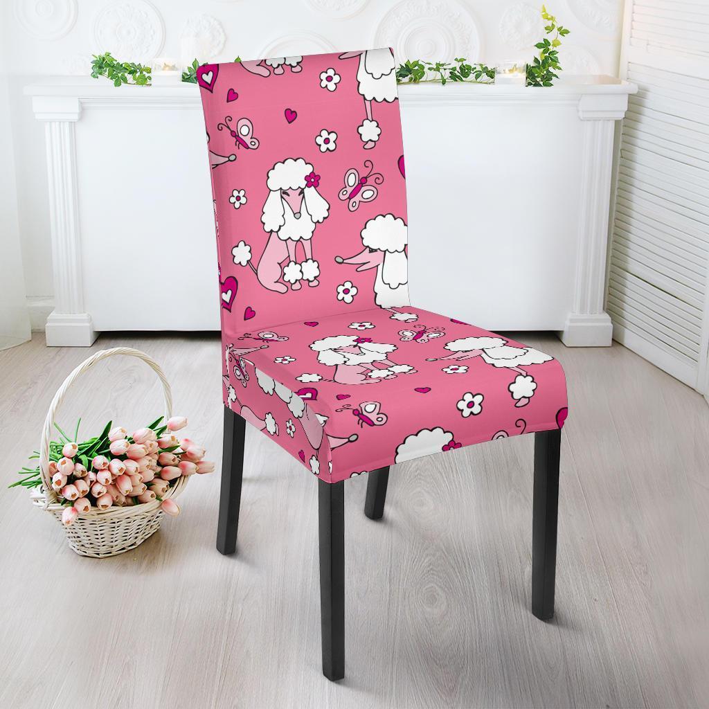 Dog Poodle Pattern Print Chair Cover-grizzshop