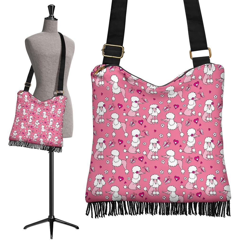 Dog Poodle Pattern Print Crossbody Bags-grizzshop