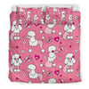 Dog Poodle Pattern Print Duvet Cover Bedding Set-grizzshop