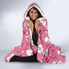 Dog Poodle Pattern Print Hooded Blanket-grizzshop